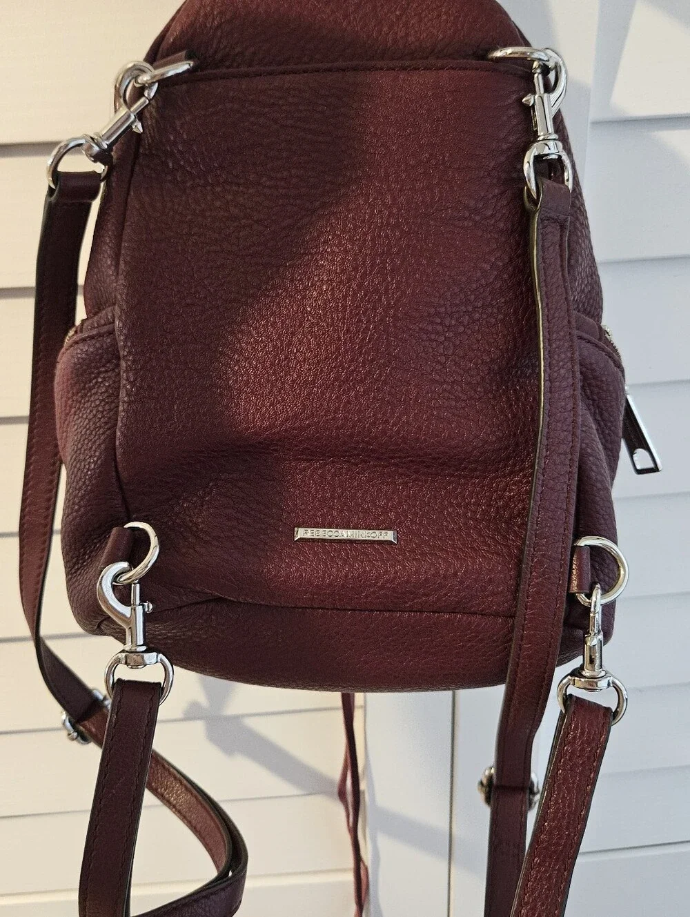 Rebecca Minkoff Burgundy Mini Backpack - Picture 8 of 12